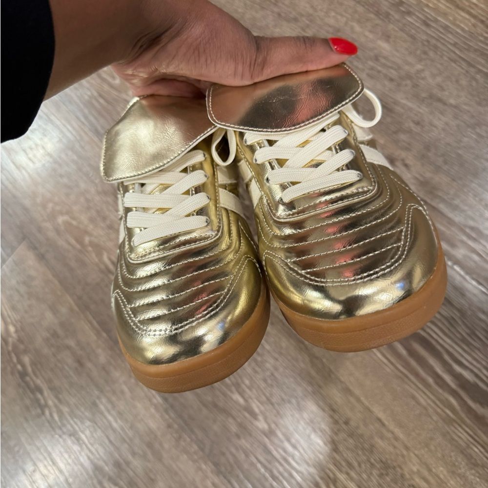 Steve Madden Metallic Gold Sneakers - Picture 7 of 10